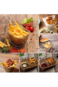 Product Καλαθάκι Ανοξείδωτο Για Πατάτες Τηγανητές Σετ 4 τεμ. Hi 13055 base image