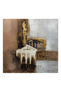 Product Πίνακας Ζωγραφικής Σε Καμβά Ανάγλυφος 70x70cm "Αρχαίος Ναός" base image