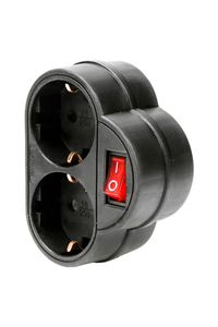 Product 2 Position Schuko Adapter With Switch Benson 013649 base image
