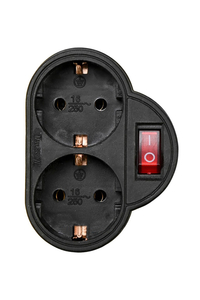 Product 2 Position Schuko Adapter With Switch Benson 013649 base image