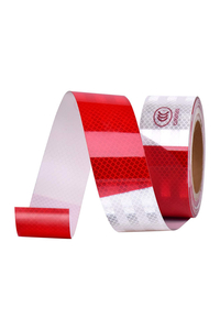 Product Self-Adhesive Reflective Tape Red - White 50mmX17m Benson 014246 base image