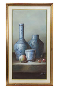 Product Πίνακας Ζωγραφικής Σε Καμβά Με Κορνίζα 40x70cm "Βάζα" base image