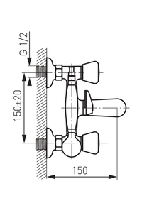 Product Bathtub Wall Faucet Nova 22063 base image
