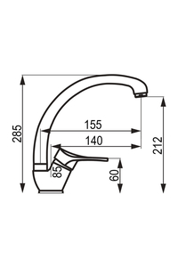 Product Kitchen Counter Faucet Verona 22109 base image