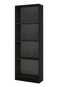 Product Bookshelf "Wanda" Black 3 Shelves 60x24x170cm base image