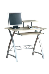 Product Γραφείο MDF/Μέταλλο Ασημί/Σημύδα "ERINUS" 90x55x90cm base image