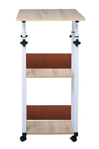 Product Γραφείο Λαπτοπ Βοηθητικό Μέταλλο/MDF Λευκό 60x40x68-85cm base image