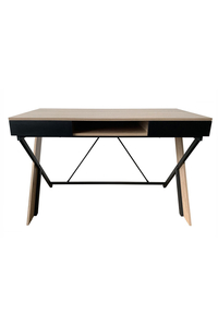 Product Γραφείο Μελαμίνη/Μέταλλο "EZRA" 120x60x76cm Sonoma/Μαύρο base image