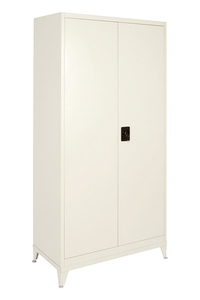 Product Double Door Metal Cabinet With 4 Shelves 90x45x191cm base image