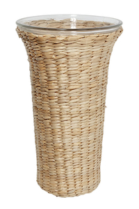 Product Βάζο Γυάλινο Με Ψάθινο Ρατάν 15x26cm base image