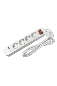 Product Πολύπριζο 4 Θέσεων Με USB & Διακόπτη 1.5m Muhler MU-G304SC base image