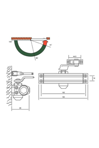 Product Μηχανισμός (Σούστα) Επαναφοράς Πόρτας Λευκός CISA 60460 base image