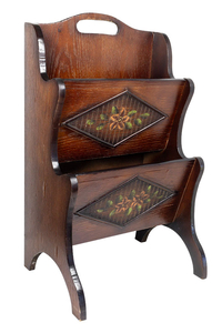 Product Εφημεριδοθήκη Ξύλινη "Λουλούδια" 38x29x64cm base image