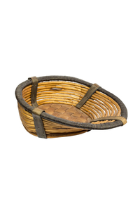 Product Καλάθι Ψάθινο Οβάλ Μαύρο/Καφέ Μικρό 130094 base image