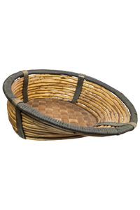 Product Καλάθι Ψάθινο Οβάλ Μαύρο/Καφέ Μεγάλο 330094 base image