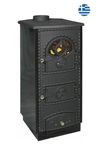Product Θερμάστρα Ξύλου Εμαγιέ Μαύρη ST309 base image