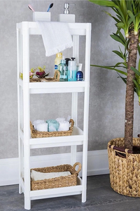 Product 4 Tier PP Storage Rack White Sidirela "Bianco" base image