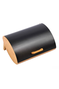 Product Bamboo Bread Box With Black Lid Sidirela SW8826A base image