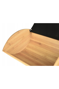 Product Bamboo Bread Box With Black Lid Sidirela SW8826A base image