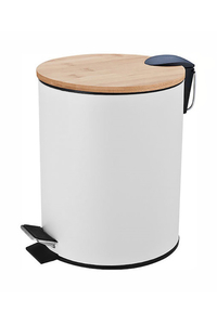 Product 7Lt Bin & Toilet Brush Bamboo White Forest base image