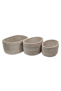 Product Καλάθια Βαμβακερά Μπεζ Σετ 3 τεμ. "Έθνικ" base image