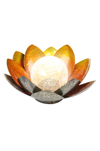 Product Solar Metal Lotus With Crackle Ball Light Streetwize GW354 base image