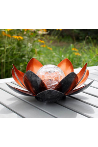 Product Solar Metal Lotus With Crackle Ball Light Streetwize GW354 base image