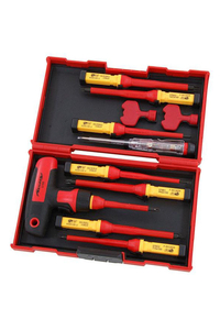 Product 12 Piece T Bar VDE Insulated Screwdriver Set Neilsen CT5512 base image