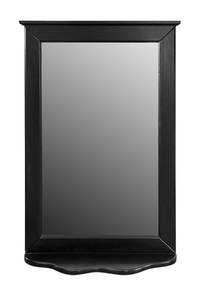 Product Wooden Mirror Black With Shelf 54x14x84cm base image