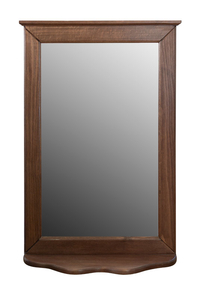 Product Wooden Mirror Walnut With Shelf 54x14x84cm base image