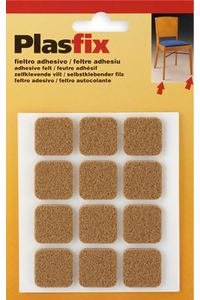 Product Τσοχάκια Επίπλων Αυτοκόλλητα Τετράγωνα 22mm Καφέ Σετ 12 τεμ. Inofix base image