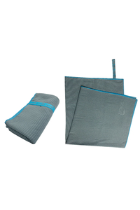 Product Πετσέτα Παραλίας Microfiber Κοτλέ Γκρι/Σιέλ 75x150cm Solart 4926 base image