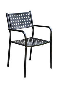 Product Black Metal Stackable Armchair 54x51x84cm base image