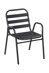 Product Armchair Metal/Aluminum Anthracite Stackable 54x58x76cm base image